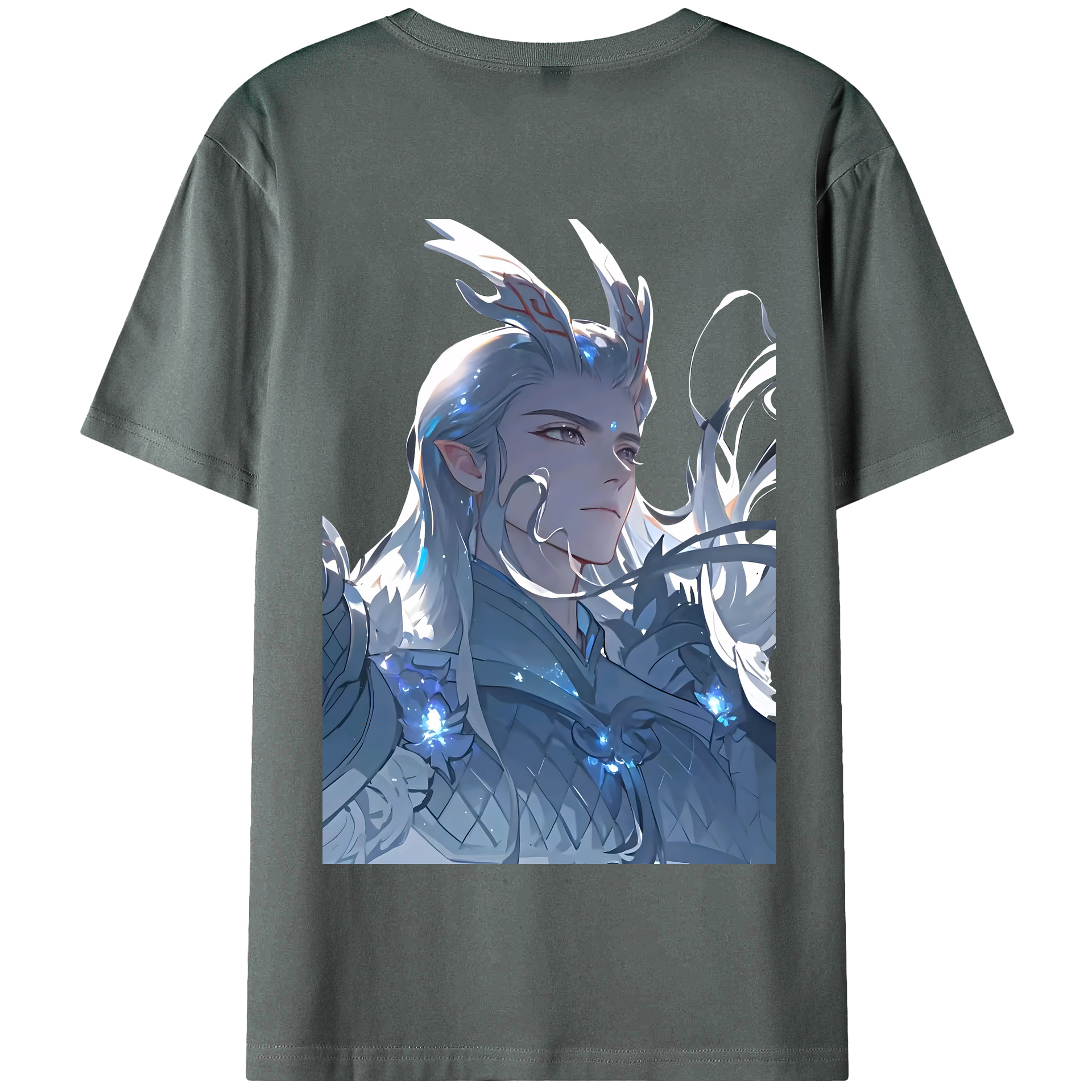 （画像用） Ne Zha 2 ナタ 魔童の大暴れ 綿100％半袖Tシャツ（背面プリント）